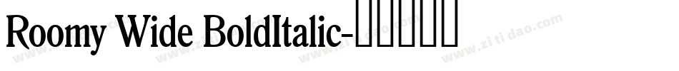 Roomy Wide BoldItalic字体转换